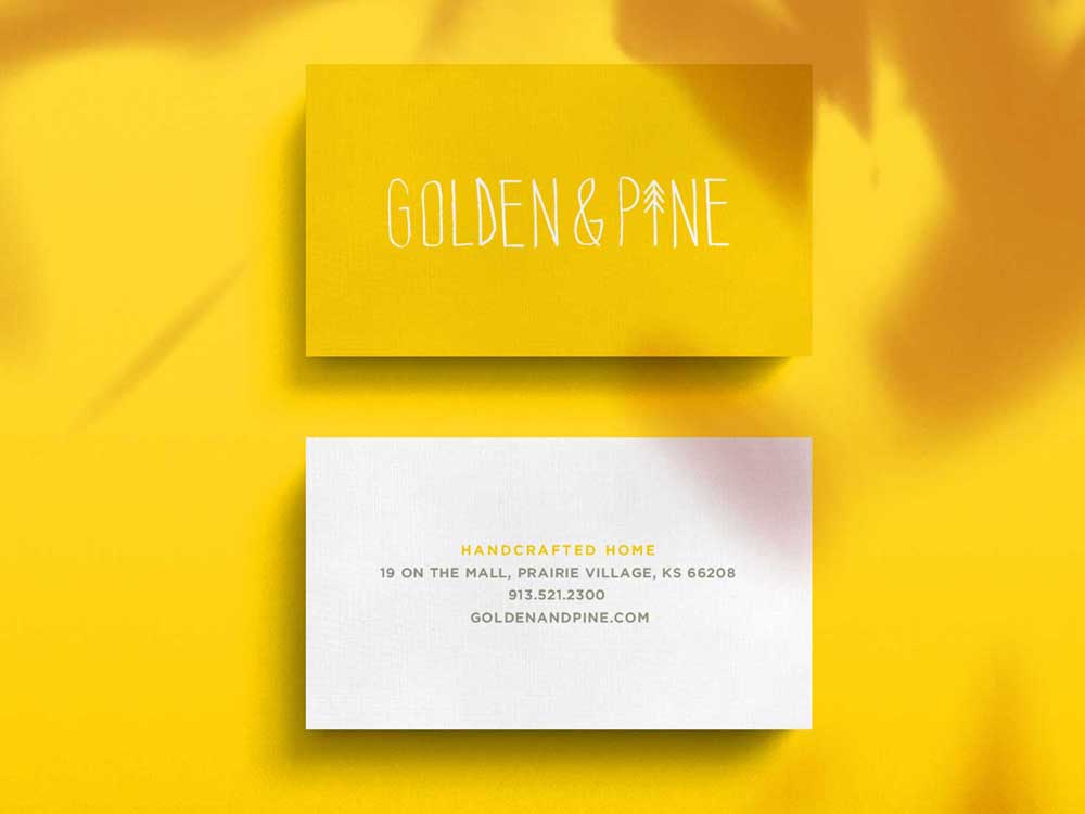 Golden & Pine Business Cards