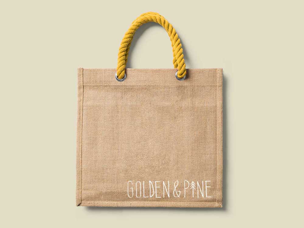 Golden & Pine Tote Bag